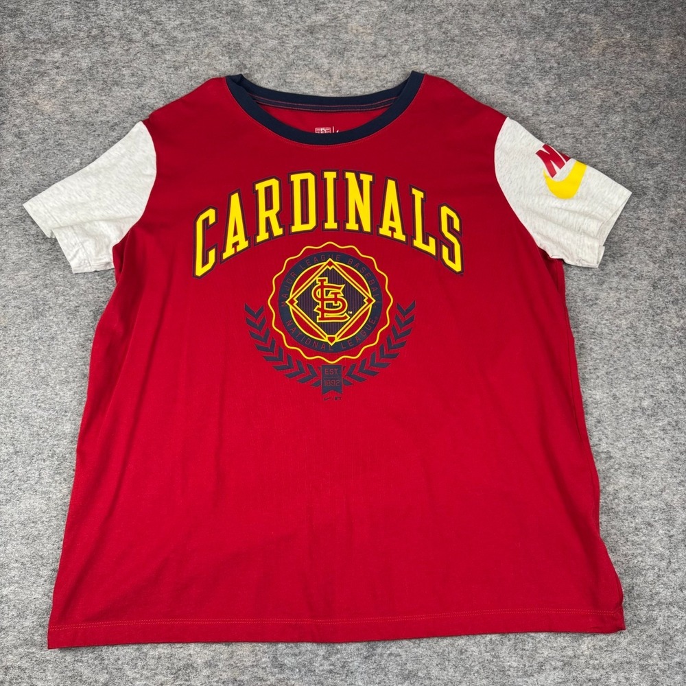 Nike St. Louis Cardinals MLB T-Shirt Tee Red Cotton Mens XL